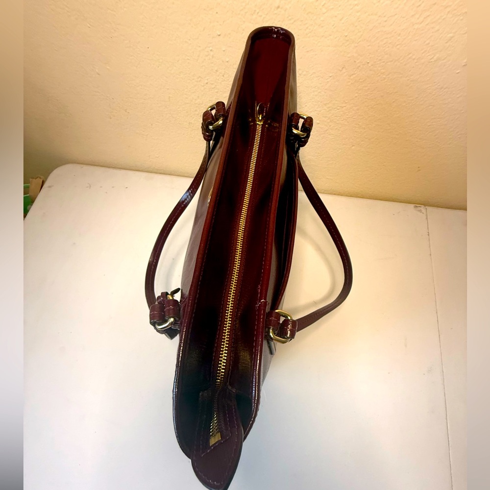 Coach Burgundy Leather Tote Bag - Picture 5 of 17
